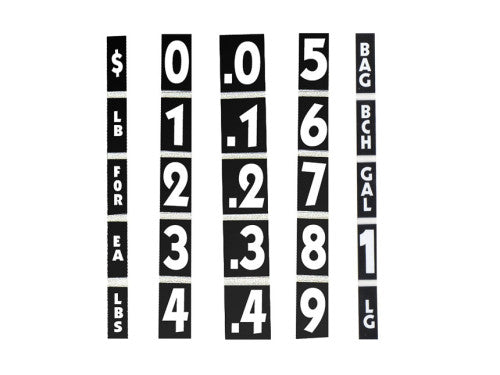 2-1/2" White/Black Strip Set